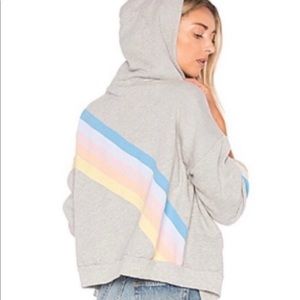 Wildfox spectrum zip hoodie size large